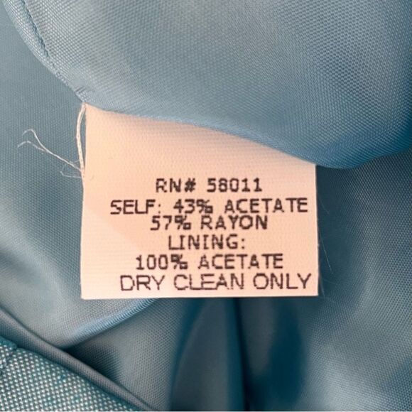 David Meister Shift Dress Turquoise Blue Chest Cut Out Sleeveless Made in USA 4 - Picture 8 of 9